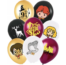 Balony gumowe z nadrukiem Harry Potter (8 szt.)