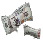 Foil balloon in the shape of a $100 bill