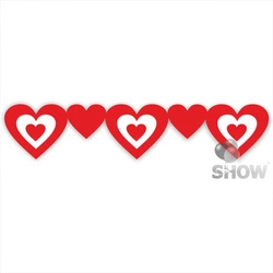 Valentine's Day paper hearts garland (1-pack.)