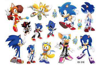 Tatuaże dla Dzieci Sonic (1 szt)