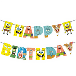 Girlanda papierowa Happy Birthday Sponge Bob (1 szt)