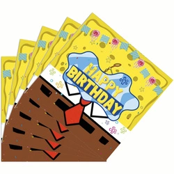 Sponge Bob "Happy Birthday" Paper Napkins - 20 pieces, 17x17 cm