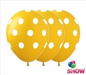 Gumové balónky s potiskem Dots (10 ks).)