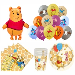 Winnie the Pooh Birthday Set Balloons Plates Cups Napkins