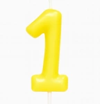 Świeczka Cyferka "1" – Żółta