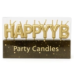 Szmpanowe świeczki "HAPPY BIRTHDAY" – luksusowa dekoracja tortu