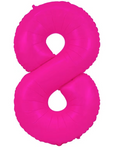 Balon Foliowy Cyferka "8" Różowy Neon (100cm.)