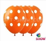 Balony gumowe z nadrukiem Kropki (10 szt.)