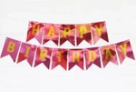 Girlanda papierowa Happy Birthday Czerwona  (1 szt.)