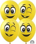 Balony gumowe z nadrukiem  Smile. Emotki (10 szt.)