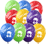 Balony gumowe z nadrukiem STO LAT (10 szt.)