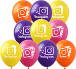 Balony gumowe z nadrukiem Instagram (10 szt.)