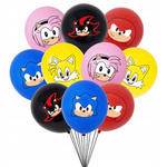Balony gumowe z nadrukiem Sonic (10 szt.)