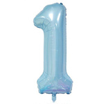 Balon Foliowy Cyferka "1" Błękitna (100cm.)