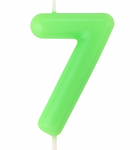 Świeczka Cyferka "7" – Zielona
