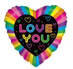 Balon foliowy Serce Love You 18" (45cm.)