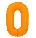 Balon Foliowy Cyferka "0" Pomarańczowy Neon (100cm.)