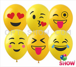 Balony gumowe z nadrukiem  "Smile. Emotki" (10 szt.)