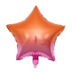 Gwiazdka Foliowa Tęczowa różowa 18" (45cm.)