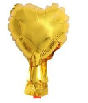 Balon Foliowy Serce Złote 12,5cm. (10 szt.)