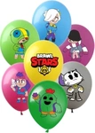 Balony gumowe z nadrukiem BRAWL STARS (7 szt.)