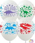 Balony gumowe z nadrukiem Dinozaury (10 szt.)