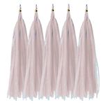Ogon do balonów Biały, Tassel (5szt)