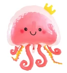 Balon w Balonie Foliowy Ośmiornica, Meduza Różowa (80cm*98cm)