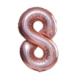 Balon Foliowy Cyferka "8" RoseGold Brokat (100cm.)