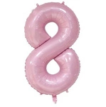 Balon Foliowy Cyferka "8" Jasnoróżowa (100cm.)