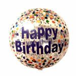 Balon foliowy 4D Happy Birthday (45cm)