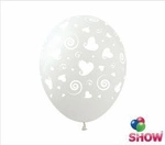 Balony gumowe z nadrukiem Serca (10 szt.)