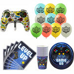 Zestaw Urodzinowy „Game On / Brawl Stars” – Balony, Talerzyki, Kubeczki, Serwetki (51 elementów)