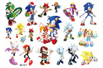 Tatuaże dla Dzieci Sonic (1 szt)