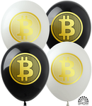 Balony gumowe z nadrukiem Bitcoin (10 szt.)