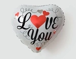 Balon Foliowy Serce I Love You 18" (45cm.)