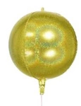 Balon foliowy 4D Złoto Brokatowe 18" (45cm.)