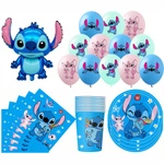 Zestaw Urodzinowy Stitch Balony, Talerzyki, Kubeczki, Serwetki