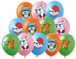 Balony gumowe z nadrukiem Zwierzęta (12 szt.)