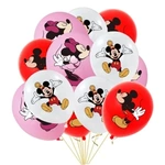 Balony gumowe z nadrukiem Minnie Mickey (12 szt.)