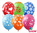 Balony gumowe z nadrukiem MIX  (50 szt.)