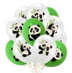 Balony gumowe z nadrukiem Panda, (10 szt.)