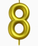 Świeczka Cyferka "8" – Złota