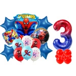 Zestaw Balonów 3 Spiderman Balony Foliowe i Gumowe z Nadrukiem 