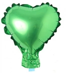 Serce foliowe Zielone 12,5 cm. (10 szt.)