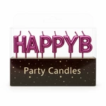 Różowe świeczki "Happy Birthday" – magia urodzin w jednym blasku