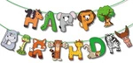 Girlanda papierowa Happy Birthday Zwierzęta (1 szt)