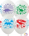 Balony gumowe z nadrukiem Dinozaury (10 szt.)