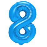 Balon Foliowy Cyferka "8" Niebieska (100cm.)