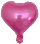 Balon Foliowy Serce Różowe 25 cm. (10 szt)